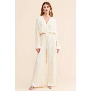 4th & Reckless Plisse Balloon Sleeve Jumpsuit Size M